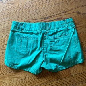 J crew 2.5 in inseam green shorts